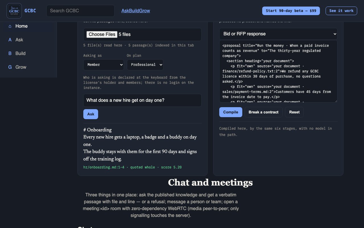 Ask HR — A member in Company scope: cited from hr/onboarding.md, with the lines.