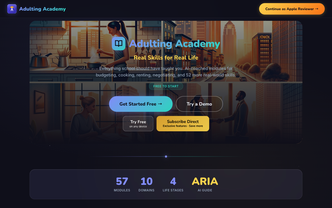 Adulting Academy welcome - Real Skills for Real Life