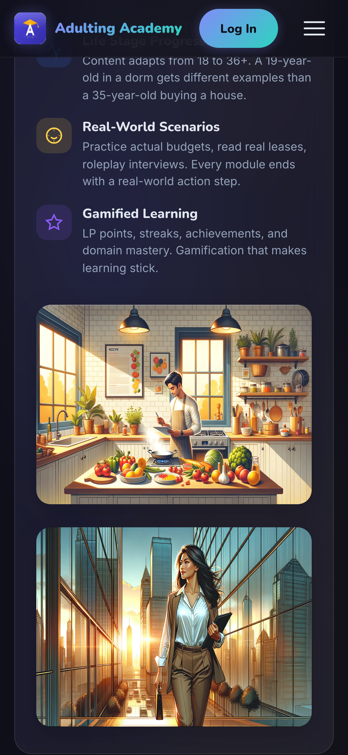 Adulting Academy Aria AI coach