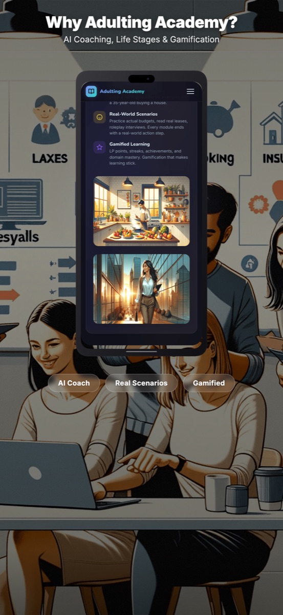 Adulting Academy progress tracking