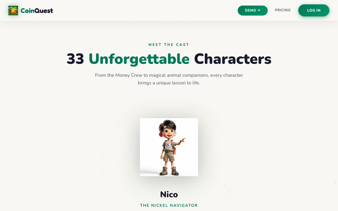 CoinQuest 33 Unforgettable Characters spotlight