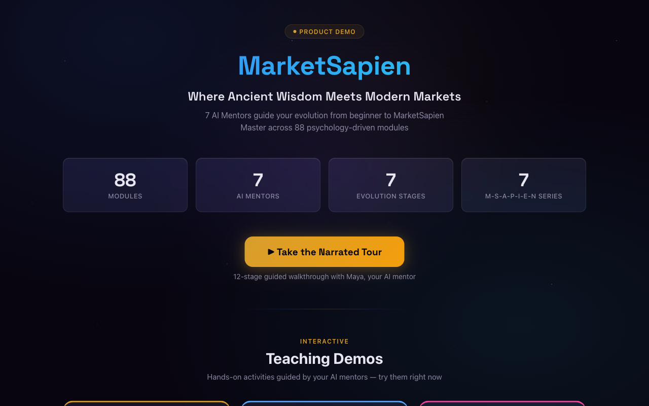 MarketSapien hero - Ancient Wisdom Meets Modern Markets