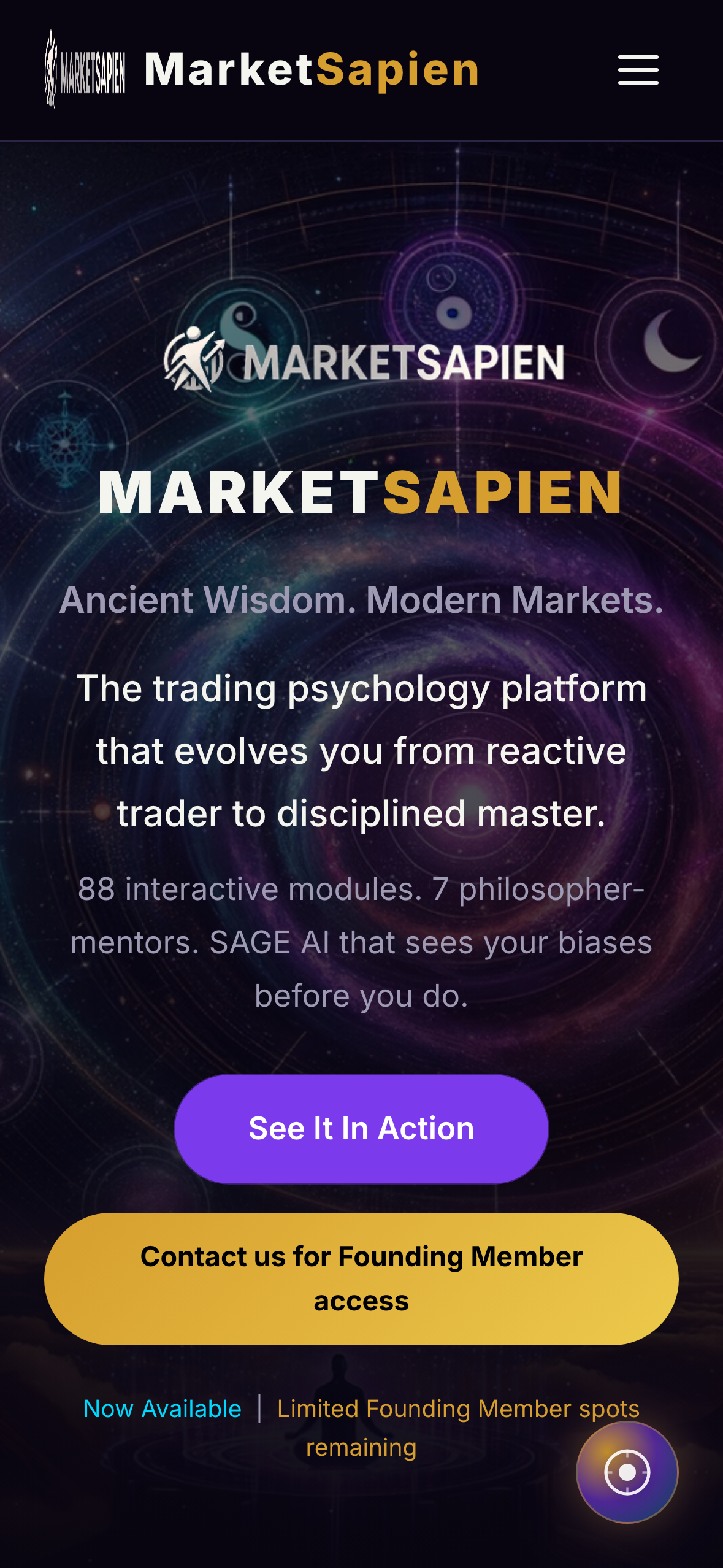 MarketSapien welcome screen